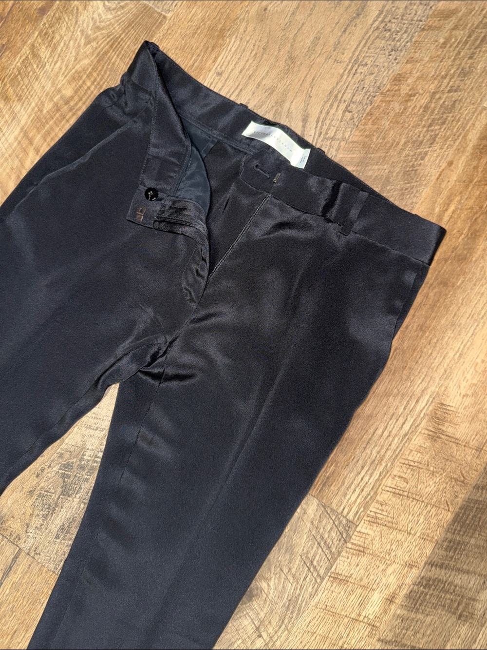 Victoria Beckham % Silk Cropped Tuxedo Pant